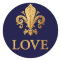 Fleur-de-lis Love sticker