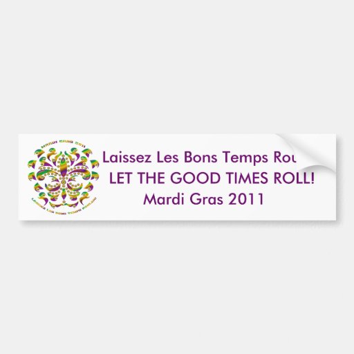 Fleur de lis Mardi Gras 2011 V-1 Bumper Sticker