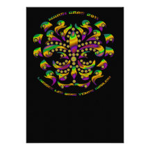 Fleur de lis Mardi-Gras 2011 V-2 Invites