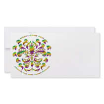 fleur de lis Mardi-Gras 2011 V-2 Photo Card