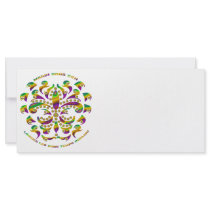 fleur de lis Mardi-Gras 2011 V-2 Custom Rack Card