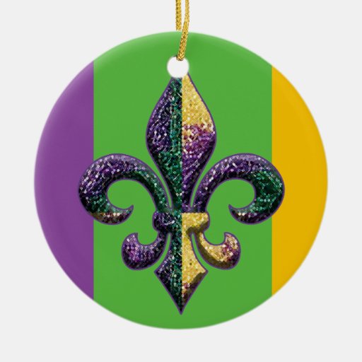 mardi gras beads on christmas tree