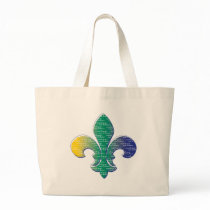 Fleur De Lis Mardi Gras New Orleans Canvas Bags
