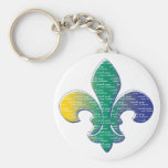 Fleur De Lis Mardi Gras New Orleans Key Chain