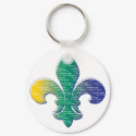 Fleur De Lis Mardi Gras New Orleans keychains