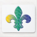 Fleur De Lis Mardi Gras New Orleans mousepads