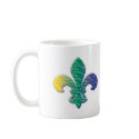 Fleur De Lis Mardi Gras New Orleans mugs