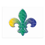 Fleur De Lis Mardi Gras New Orleans Postcard
