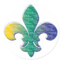 Fleur De Lis Mardi Gras New Orleans stickers