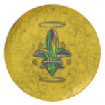 Fleur de Lis/Mardi Gras Plates