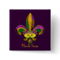 Fleur de lis Mask Buttons