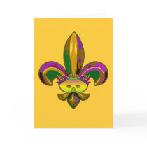 Fleur de lis Mask Greeting Cards
