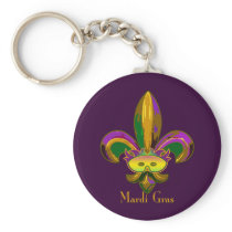 Fleur de lis Mask Keychains