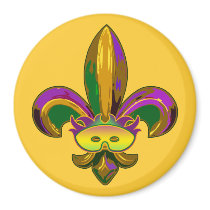 Fleur de lis Mask Magnet