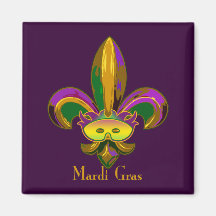 Fleur de lis Mask Magnet
