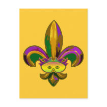 Fleur de lis Mask Postcard