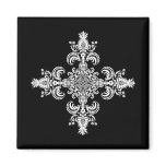 Fleur de lis Meditation 4 corners Refrigerator Magnets