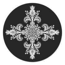 Fleur de lis Meditation 4 corners stickers