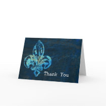 Fleur-de-lis Mixed Media Thank You cards