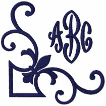 Fleur de Lis Monogram embroidered shirts by Embroidery4U Fleur de Lis Monogram embroidered shirts