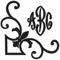 Fleur de Lis Monogram embroidered shirts by Embroidery4U Fleur de Lis Monogram embroidered shirts