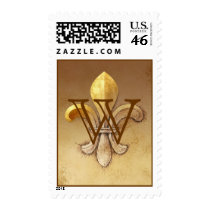 Fleur-de-lis Monogram Postage