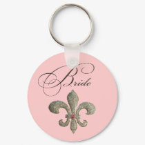Fleur de lis NOLA Bride Bling keychains by perfectwedding Fleur de lis NOLA Bride Bling keychains