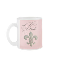 Fleur de lis NOLA Bride Bling mugs by perfectwedding Fleur de lis NOLA Bride Bling mugs