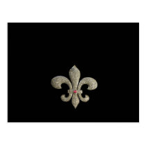 Fleur de lis NOLA Bride Bling postcards