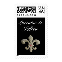 Fleur de lis NOLA Bride Bling Postage