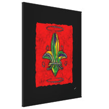 Fleur de Lis on Wrapped Canvas Gallery Wrap Canvas