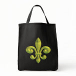 Fleur De Lis Original Smooth Gold Canvas Bag