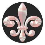 Fleur De Lis Orleans Pink Sticker