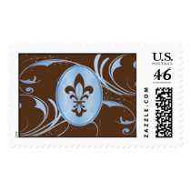 Fleur de lis ornament postage
