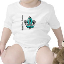 Fleur De Lis Ovarian Cancer Hope Baby Creeper