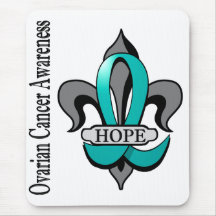Fleur De Lis Ovarian Cancer Hope Mouse Pad