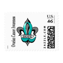 Fleur De Lis Ovarian Cancer Hope Postage Stamp