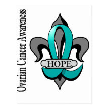 Fleur De Lis Ovarian Cancer Hope Postcard