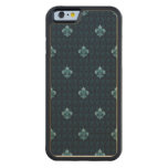Fleur De Lis Pattern Carved® Maple iPhone 6 Bumper Case