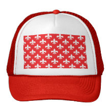 Fleur-de-lis pattern on Red Hat