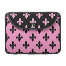 Fleur de lis Pink Rickshaw Macbook Sleeve rickshaw flap sleeves