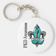 Fleur De Lis PKD Hope Keychain