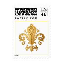 Fleur-de-lis Postage Stamp