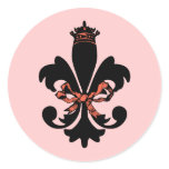 Fleur de lis Queen with bow Sticker