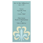 Fleur De Lis Reception Menu Rack Card Template