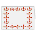 Fleur De Lis Red card