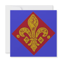 Fleur De Lis Red invitations by figstreetstudio Fleur De Lis Red invitations