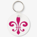 Fleur De Lis Red keychains by figstreetstudio Fleur De Lis Red keychains