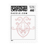 Fleur De Lis Red Outline