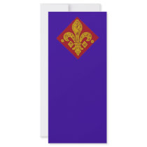 Fleur De Lis Red Custom Rack Card